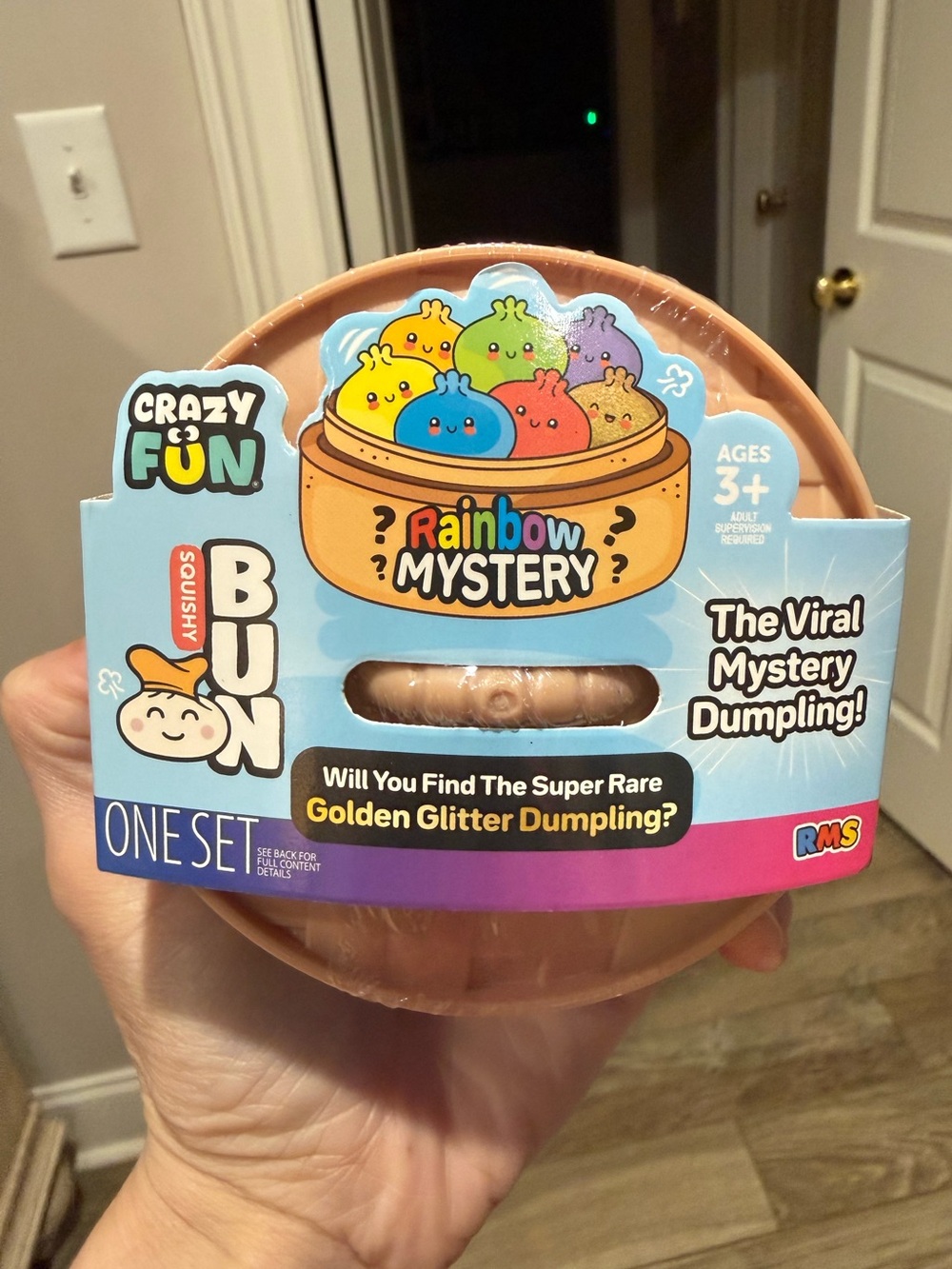 Rainbow Mystery Squishy Dumpling. Possible Golden Glitter Dumpling.